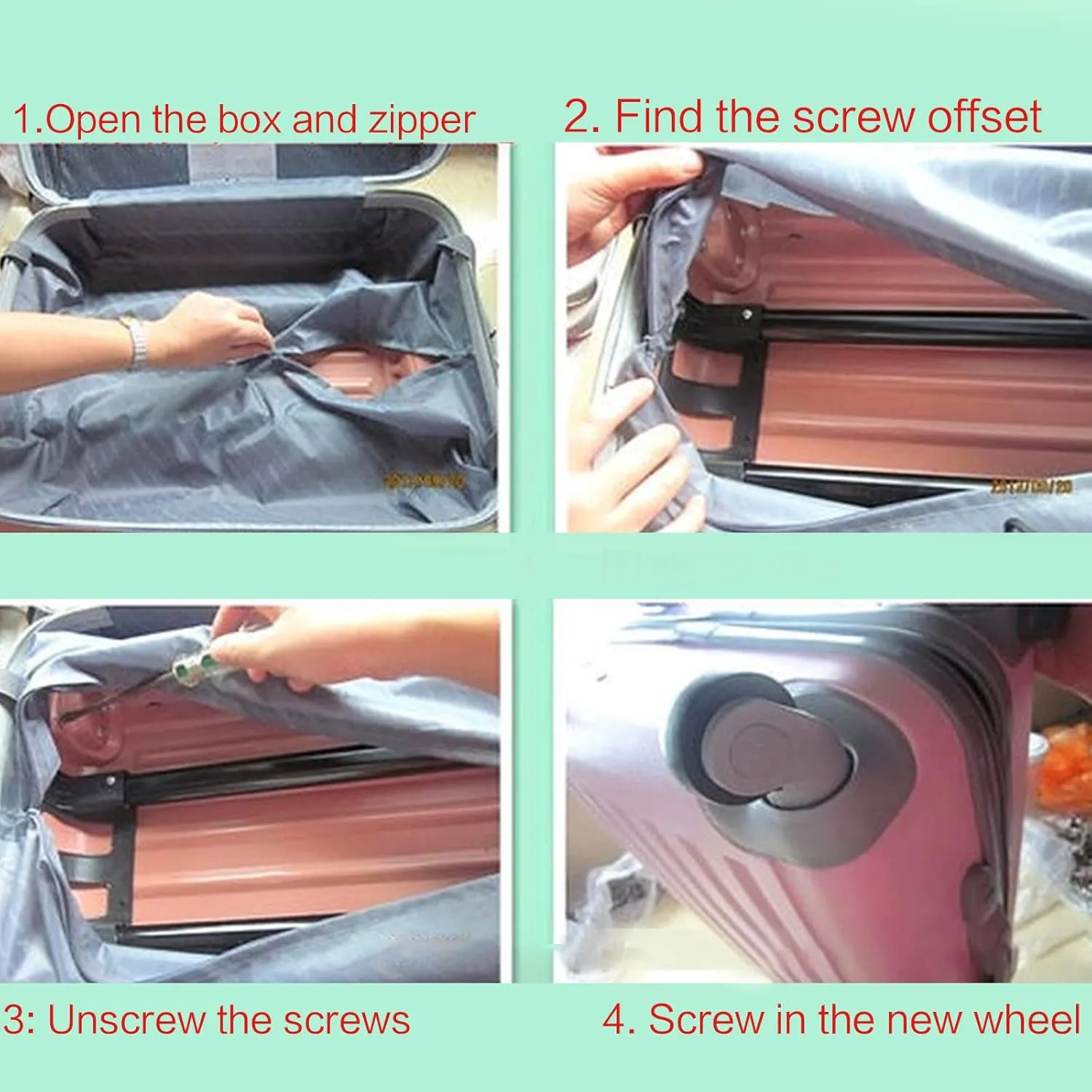 1 Pair A78 Travel Suitcase Luggage Replacement Parts 360 Degree Wheel Repair Accessories Trolley Wheel