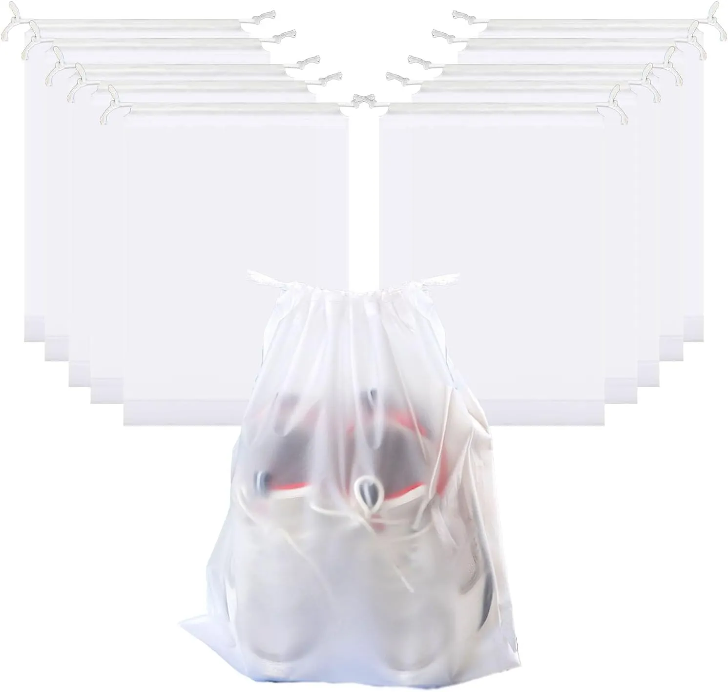 10 PCS Clear Shoes Bags Travel Bags Organizer,for Travel Essentials 15.7"X11.8"Clothes Storage(10pcs)