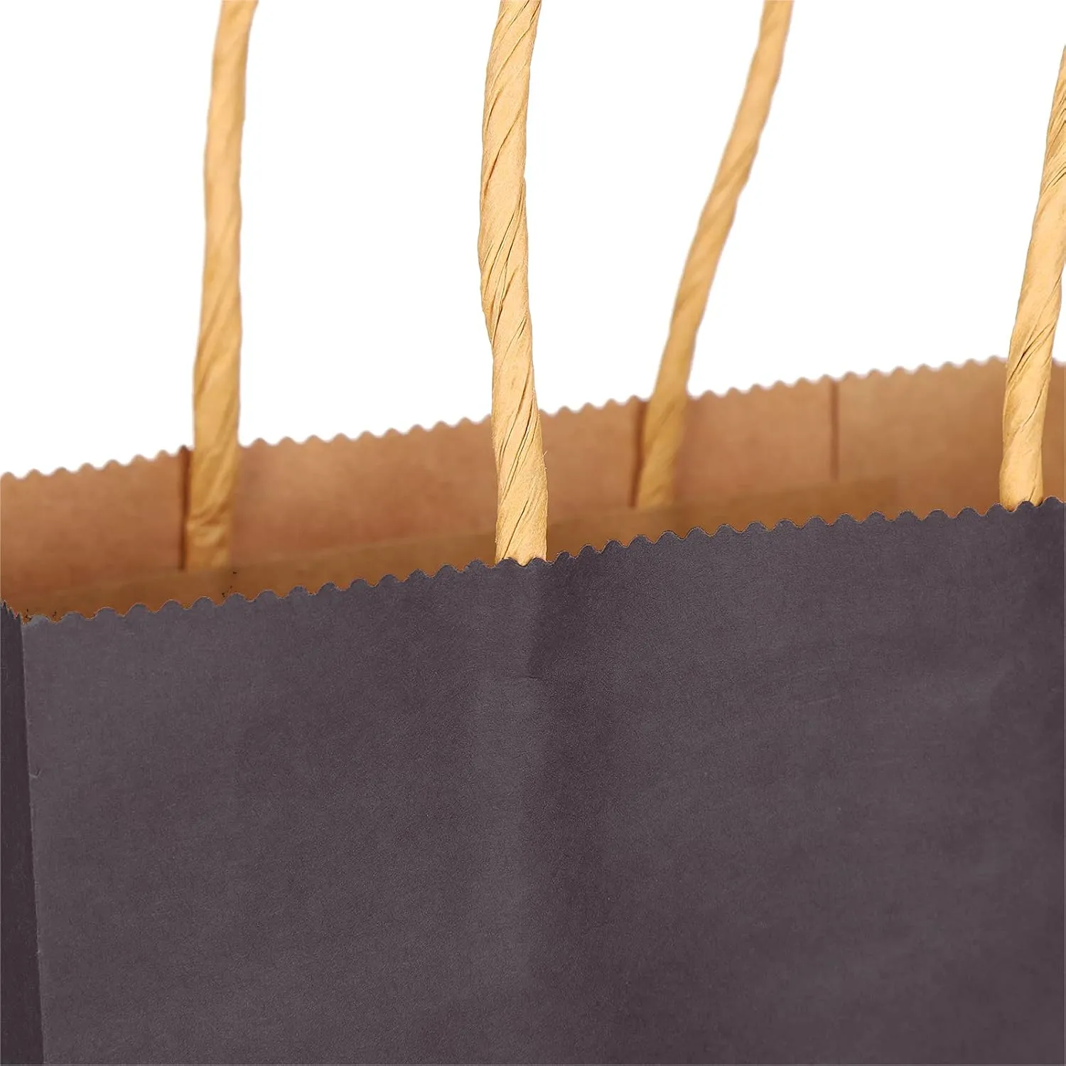10pcs Portable Party Kraft Paper Bag Simple Shopping Packaging Souvenirs Bag with Handle for Wedding Party Supplies (Blue cowhide)