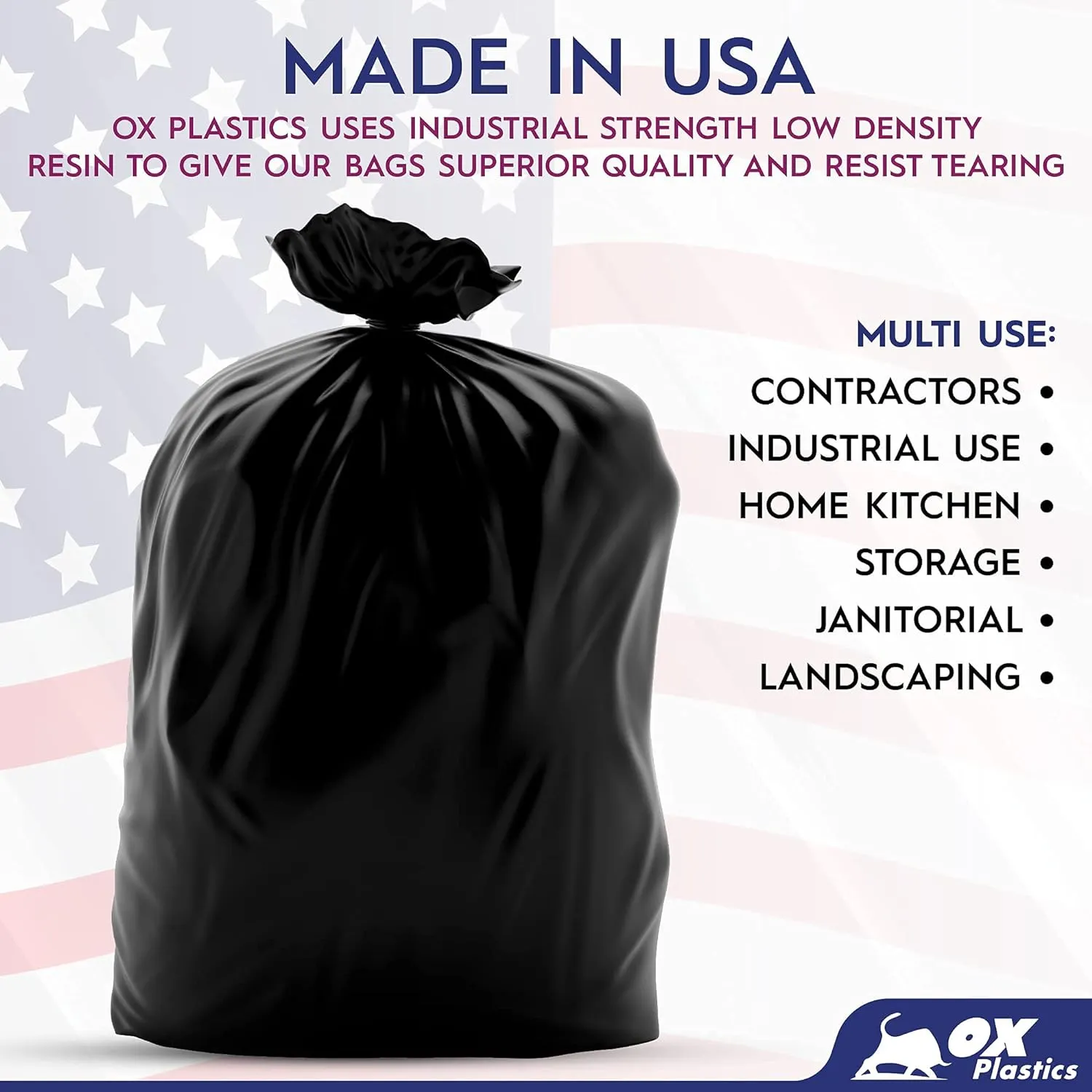 13 Gallon Trash Can Liners Bags - Capacity & 2mil Thick Extra Heavy Duty Strength - (200 Count) Large Garbage, Leak-Proof & Durable, House & Commercial Use Bags Black