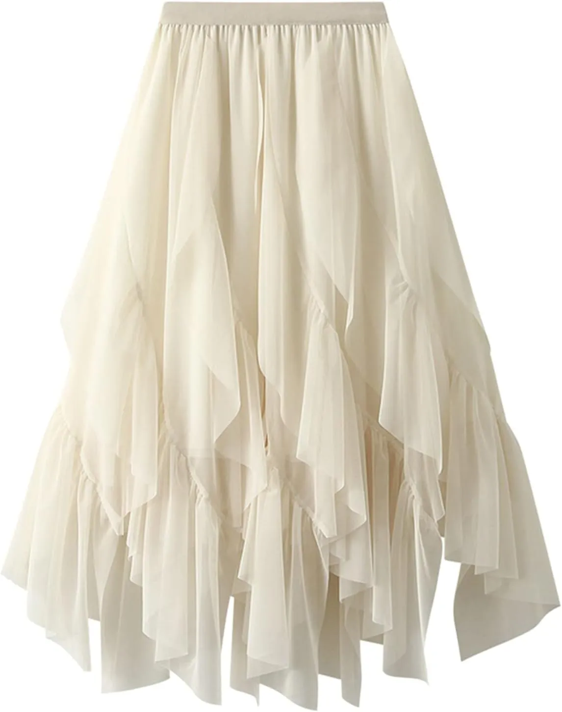 2023 Summer Beach Skirts Womens Women's A Line Pleated Cheer Skirt Elastic Waistband High Waist Midi Skirts