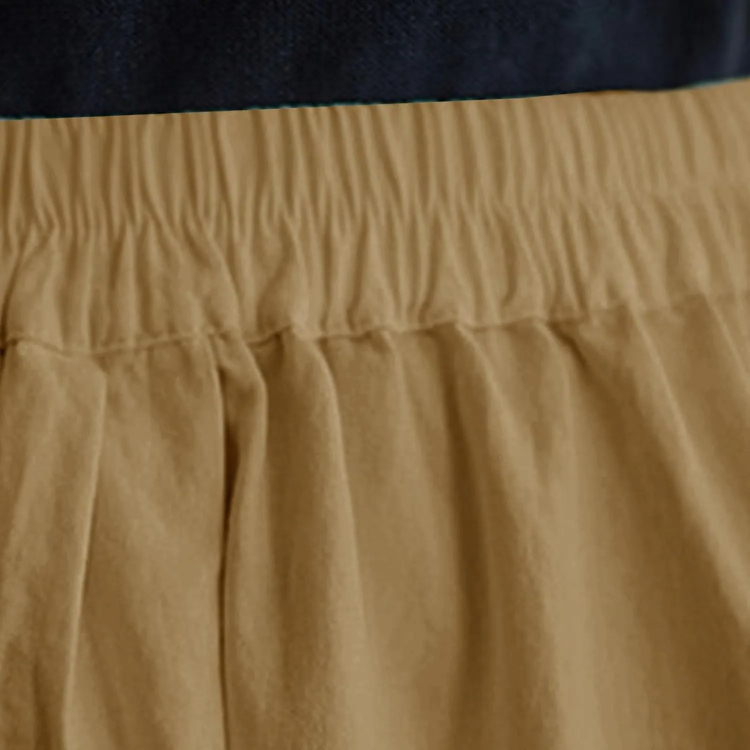 2024 Summer Skirt for Women Casual Pleated Elegant Solid Color Midi Skirts Elastic Waist Flowy Skirt with Pocket