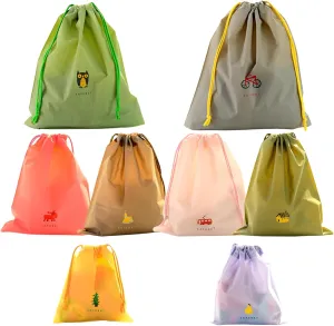 24 Waterproof Drawstring Bags, 3 Sizes for Swimming, Fitness, Pool and Beach, Colorful Travel Organizer for Wet Clothes, Shoes, Toiletries, Cosmetic Drawstring Bag