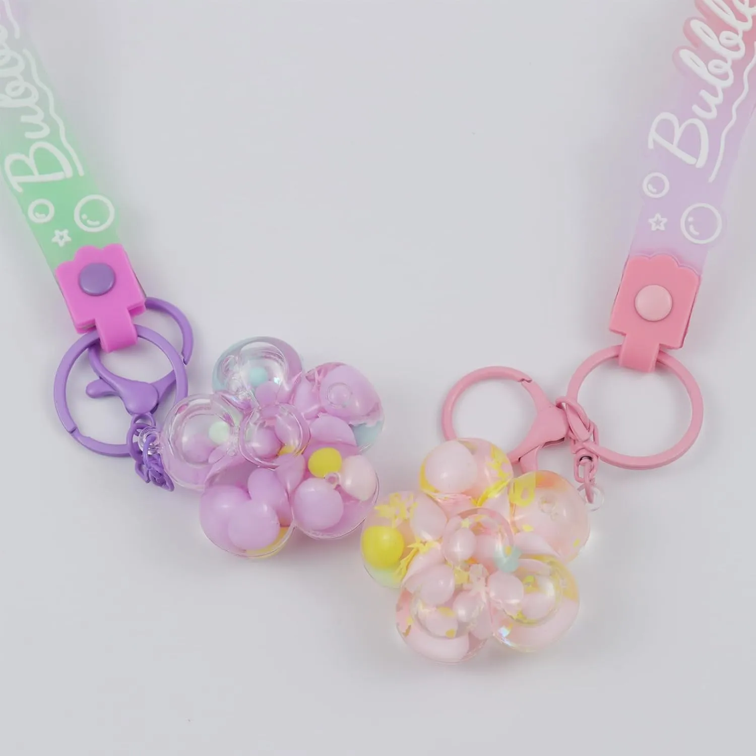 2PCS liquid keychains bookbag accessories for women and girls