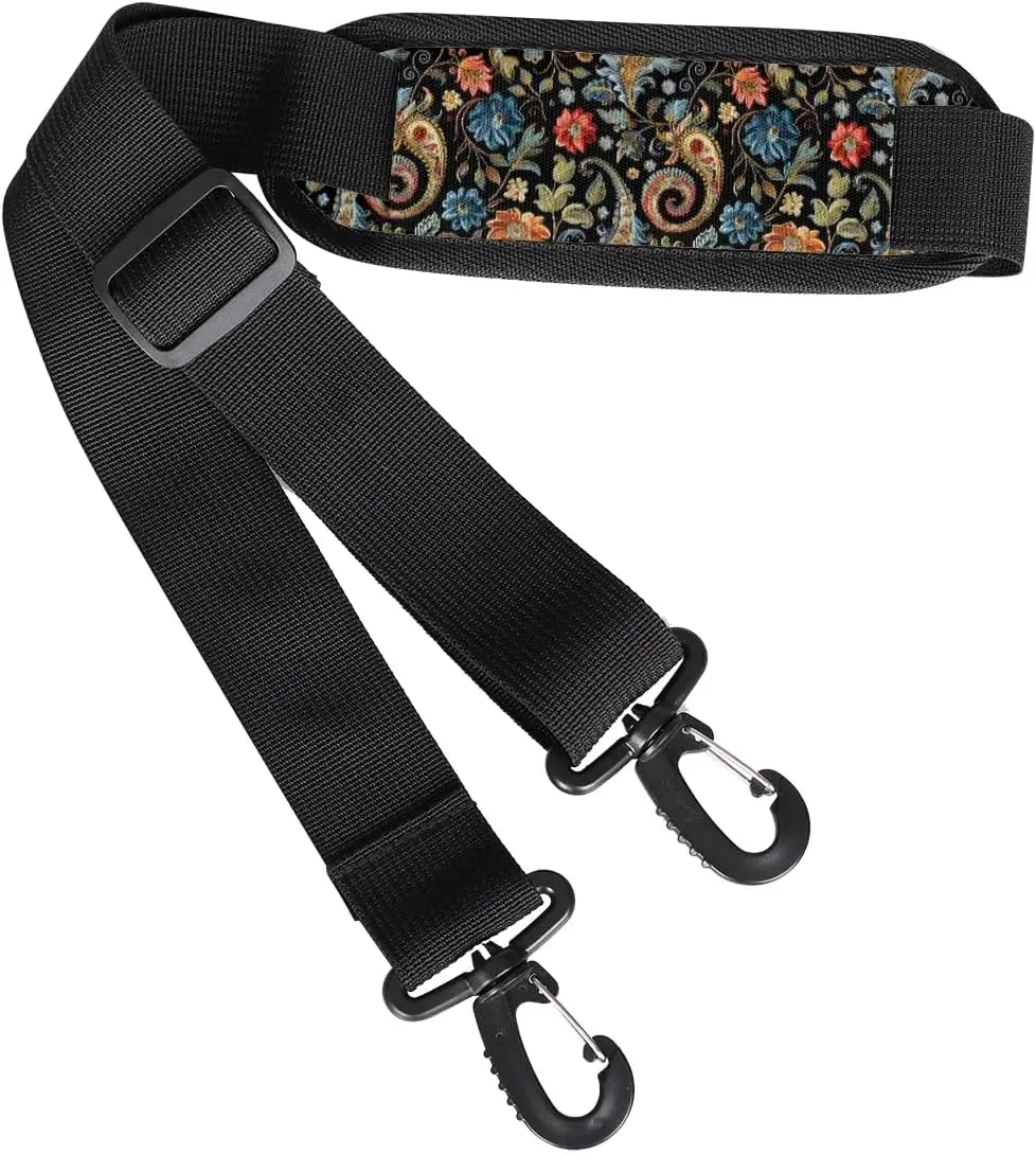 56 inch Shoulder Strap, Adjustable Thick Soft Universal Replacement Crossbody Handbag Shoulder Strap with Metal Swivel Hooks for Laptop Shoulder Bag/Laptop Messenger Bag/Crossbody Bag