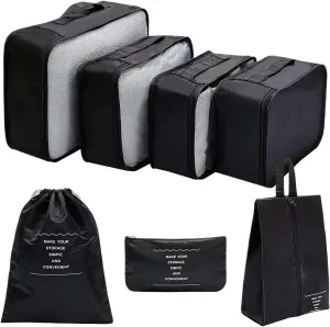 7 PCS Packing Cubes for Suitcases, Luggage Organizers Bags Set, Travel Essentials for Carry on Luggage, Essentials Bag Packing Cubes for Clothes Shoes Storage Bags