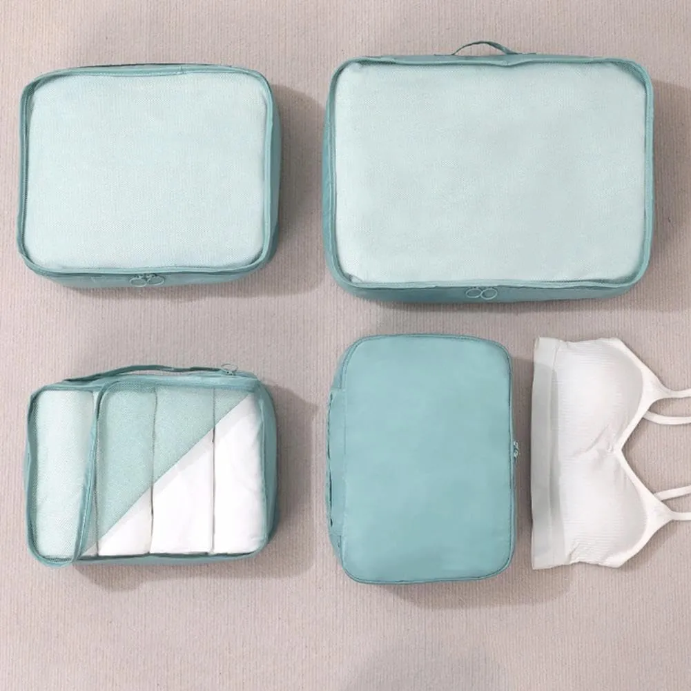 7 PCS Packing Cubes for Suitcases, Luggage Organizers Bags Set, Travel Essentials for Carry on Luggage, Essentials Bag Packing Cubes for Clothes Shoes Storage Bags