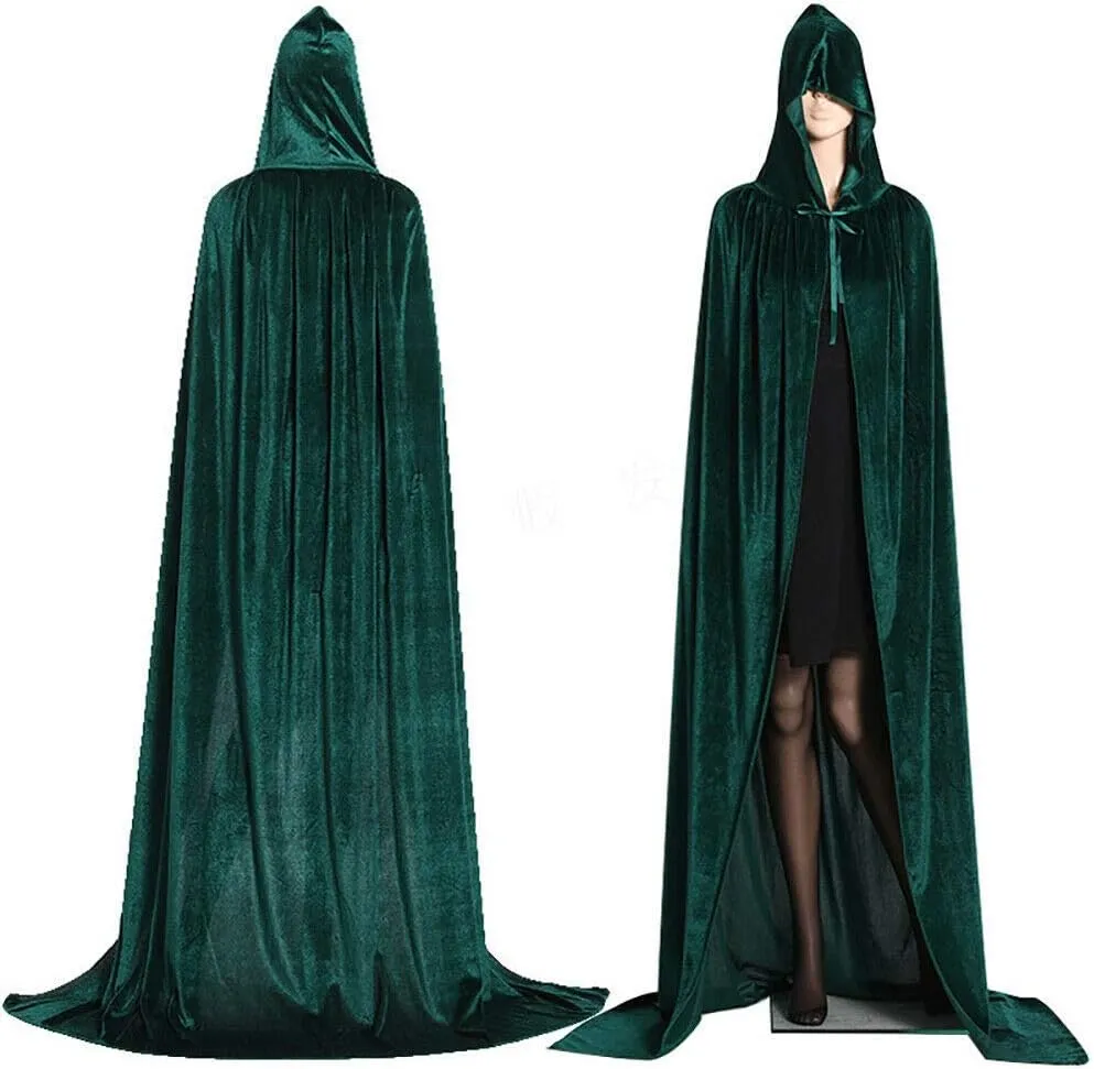 Adult Halloween Costumes, Full Length Witch Cloak, Hooded Vampire Cape, Vampire Accessories