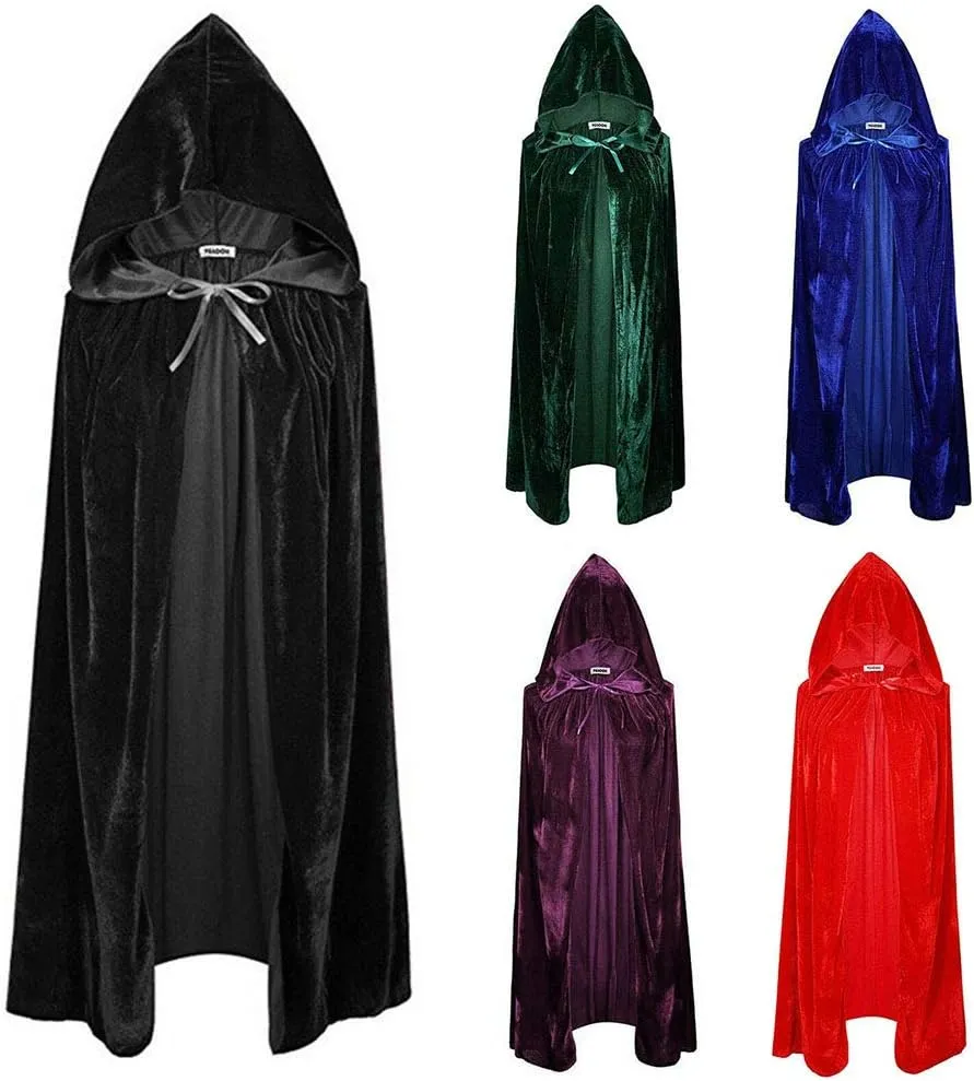 Adult Halloween Costumes, Full Length Witch Cloak, Hooded Vampire Cape, Vampire Accessories