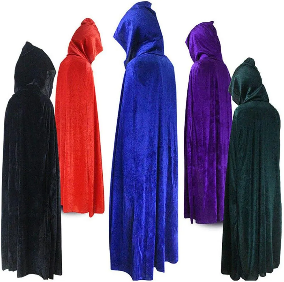 Adult Halloween Costumes, Full Length Witch Cloak, Hooded Vampire Cape, Vampire Accessories