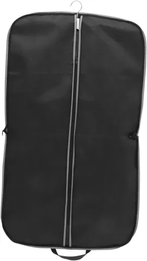 Alipis Portable Travel Garment Bag Medium Dust Cover Clothes Protector for Business Home Black Folding Hanging Case for Suits Dresses More