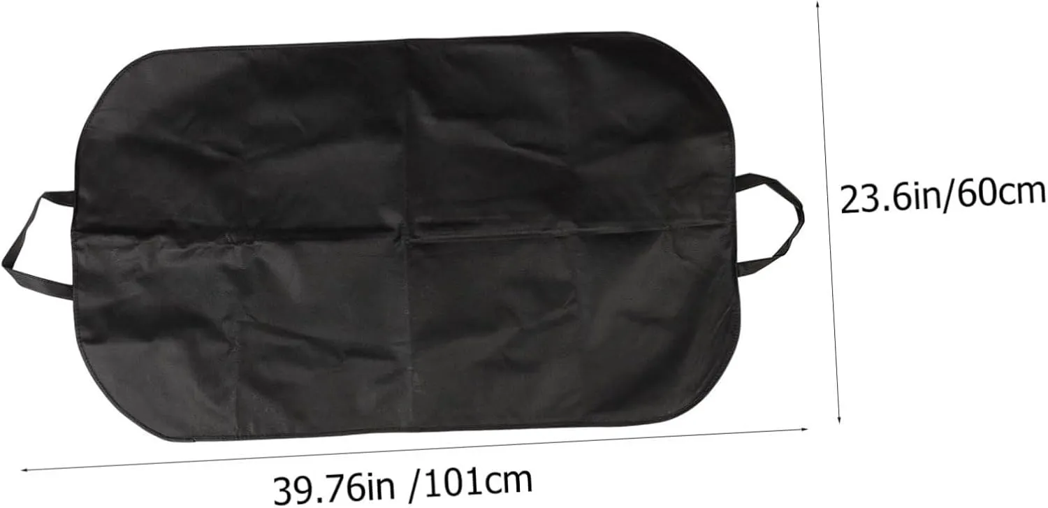 Alipis Portable Travel Garment Bag Medium Dust Cover Clothes Protector for Business Home Black Folding Hanging Case for Suits Dresses More