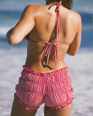 Amber shorts - Red checkered