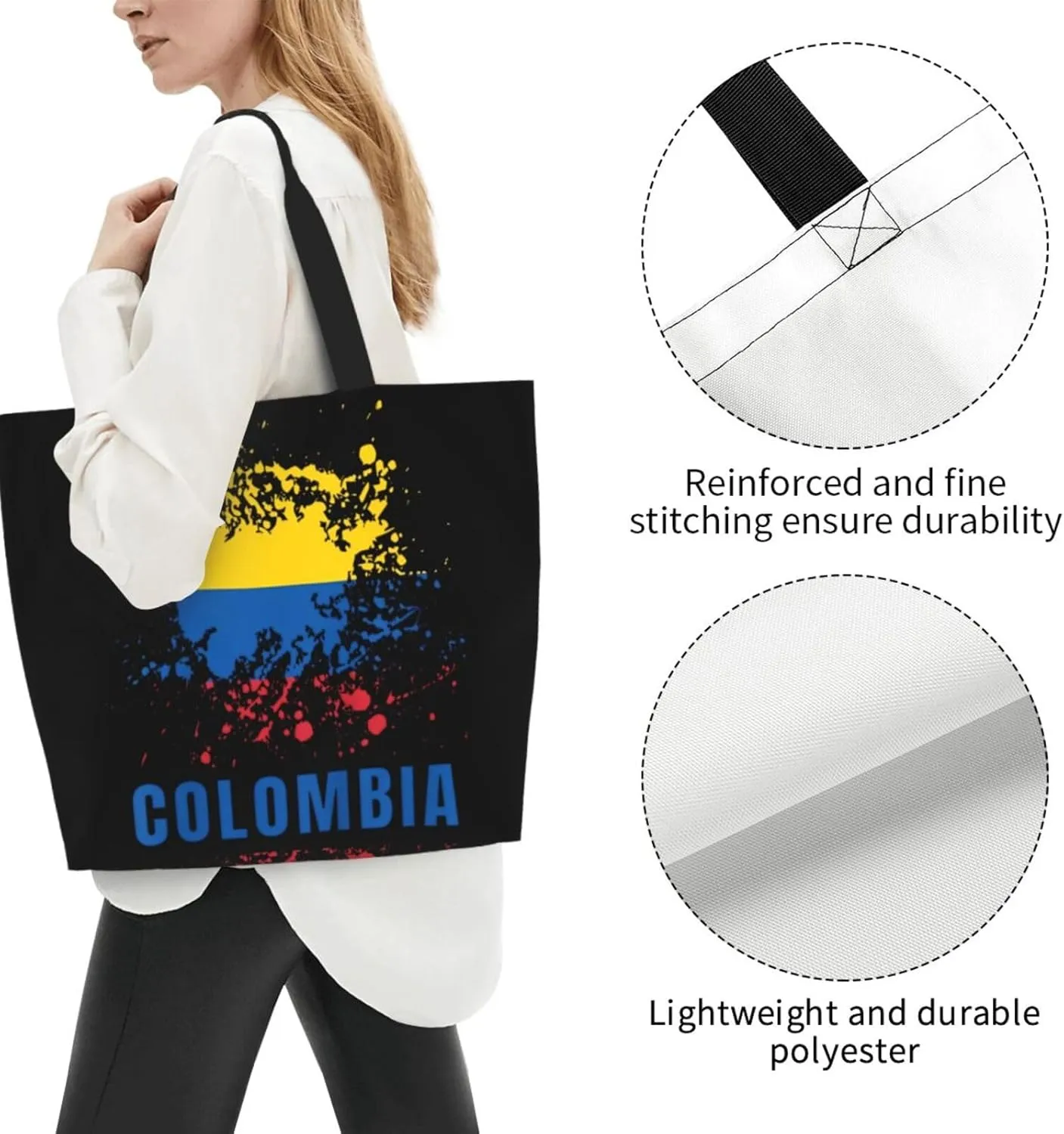 Argentina Flag Women's Tote Bag Large Capacity Single Shoulder Bags Handbag for Shopping Work