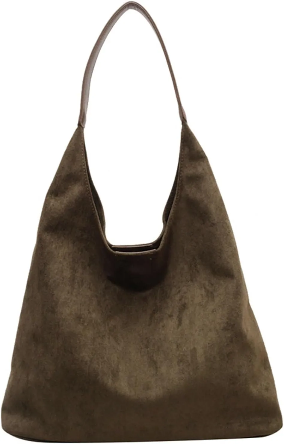 Autumn and Winter Vintage Women's Retro Handbags Large Capacity Suede Women's Shoulder Bag Daily Commuter Handbag Shopping