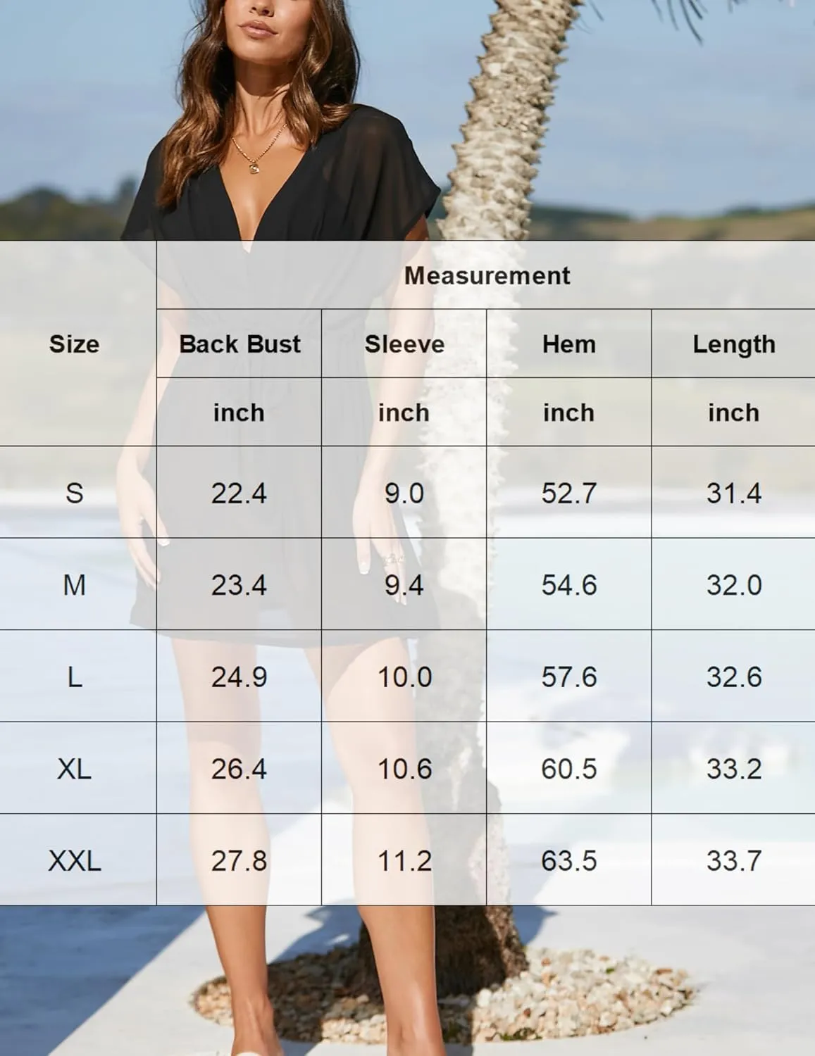 Avidlove Swimsuit Cover Ups for Women Beach Chiffon Swimwear Coverup Sheer Sexy V-Neck Beachwear