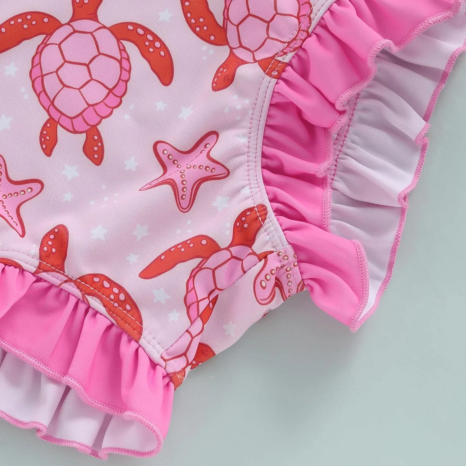 Baby Girl Swimsuit Baby Girls Long Sleeve One Piece Swimsuit Romper with Hat Bathing Suit Beach Rash Guard