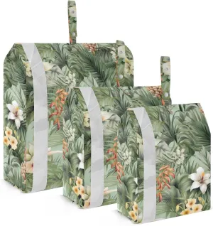 Banana Blossoms Tropical Packing Cubes for Travel 3 Set Compression Cubes Luggage Accessories for Organization