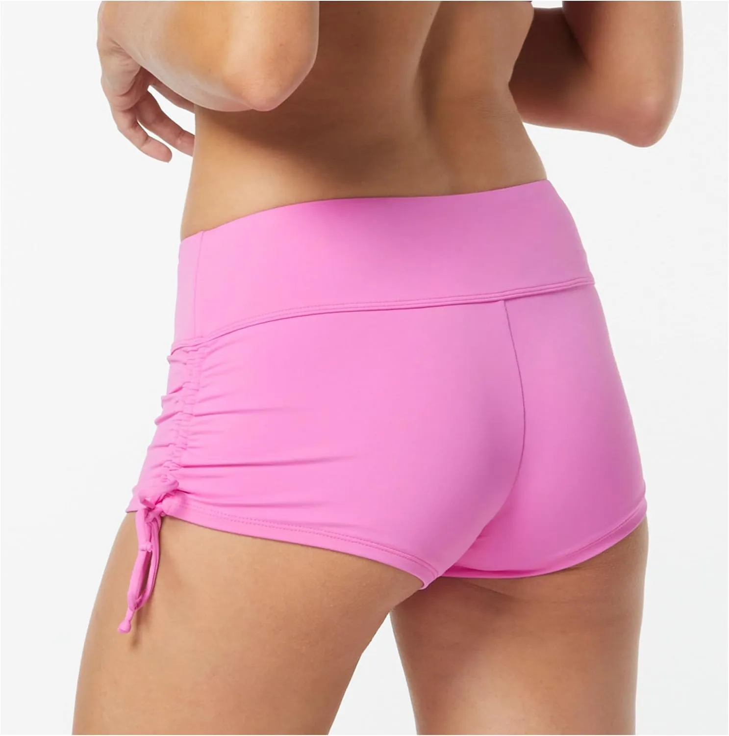 BEACH HOUSE Side Tie Bikini Swimsuit Shorts - Modest High Waisted Swim Bottom