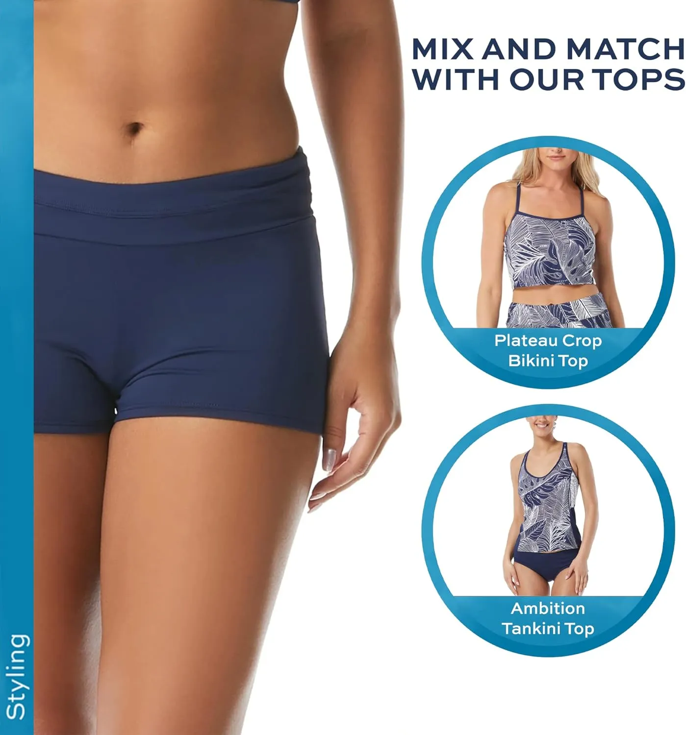 BEACH HOUSE SPORT Row Slim Fit Swim Shorty - High Waisted Swimsuit Bottom