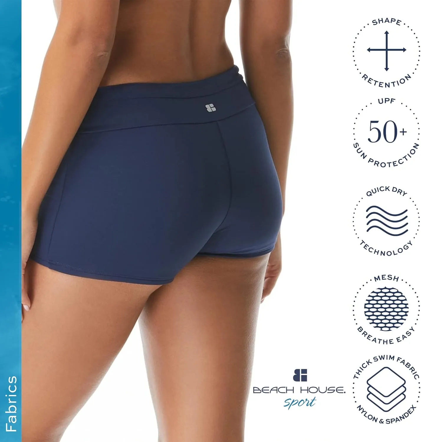 BEACH HOUSE SPORT Row Slim Fit Swim Shorty - High Waisted Swimsuit Bottom