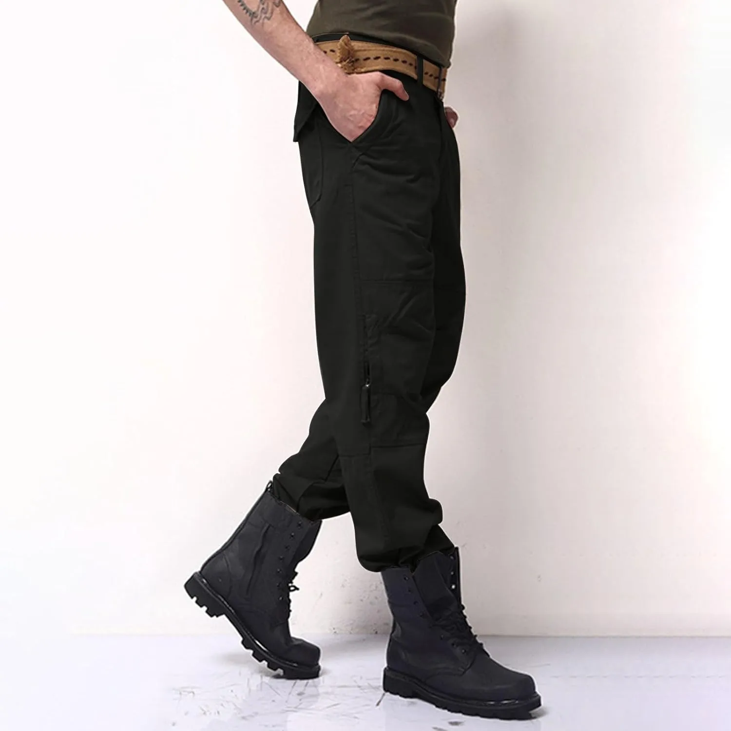 Big and Tall Cargo Pants for Men Mens Olive Green Pants Men Pants Baggy Mens Cargo Pants Basics Mens Business Casual