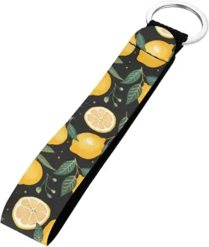 Binienty Car Keychain Accessories Wristlet Durable Fabric Stylish Bracelet with Metal Ring for Women Men