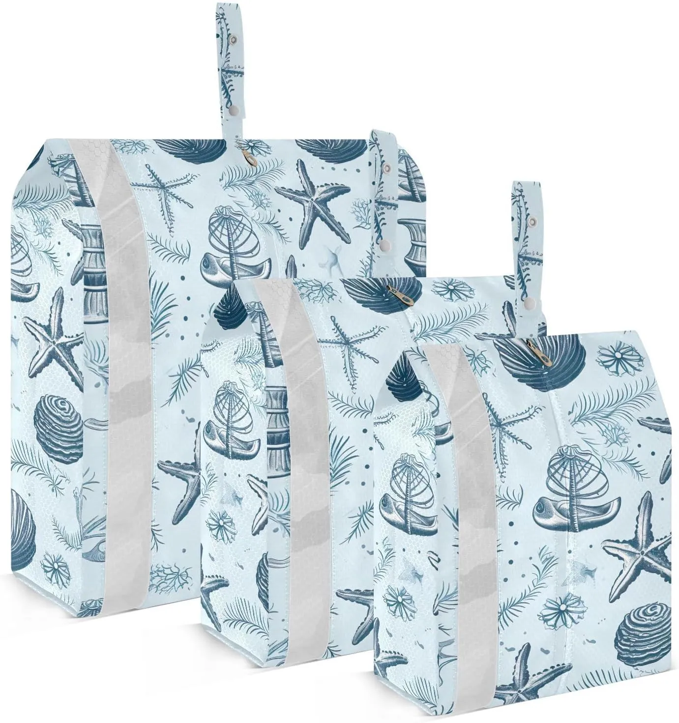 Blue Starfish Packing Cubes for Travel 3 Set Travel Packing Cubes Luggage Accessories for Suitcase