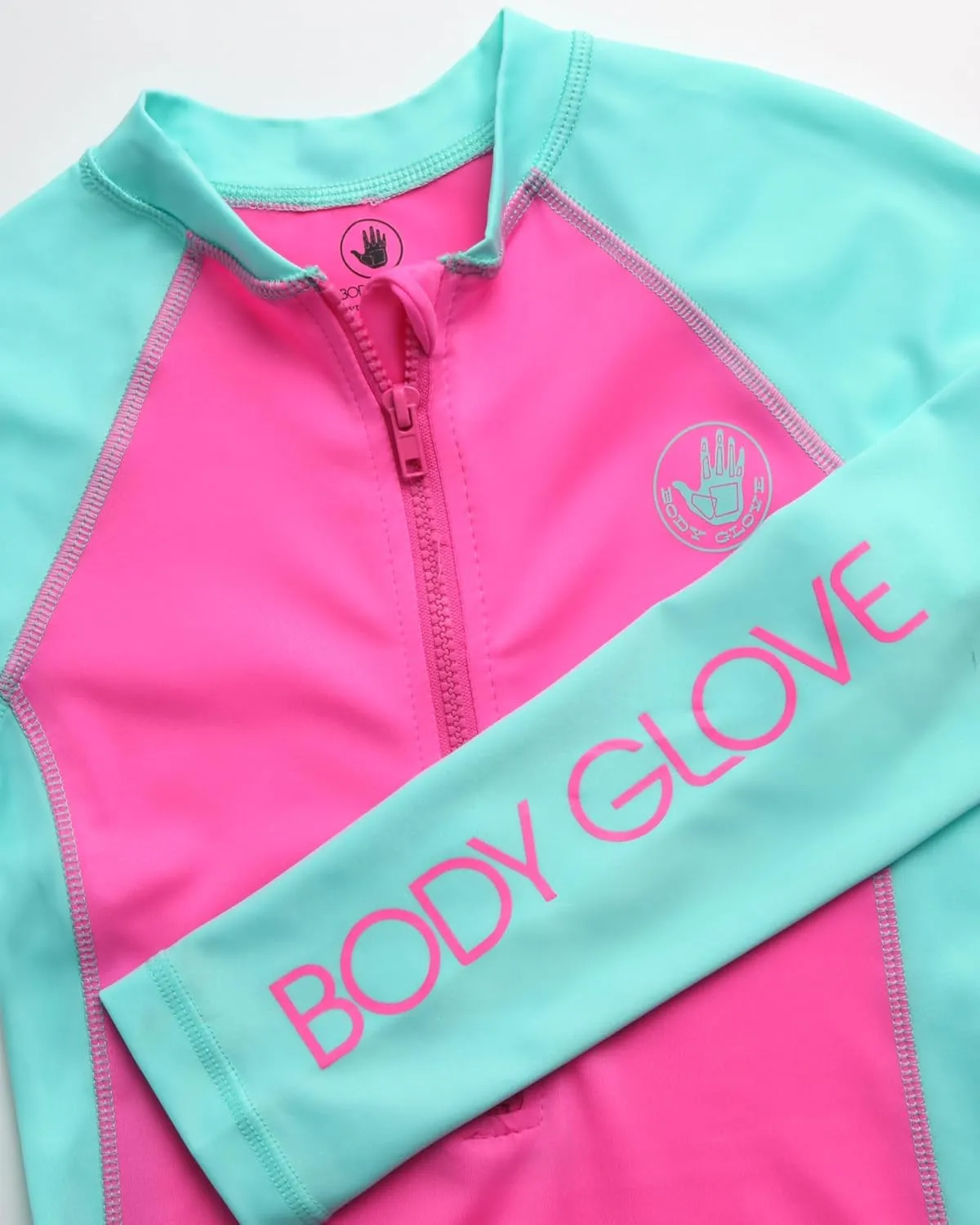 Body Glove Boys and Girls Long Sleeve One Piece Rash Guard Swimsuit Water Sport UPF 50  Sun Protection Bathing Suits (2T-12)