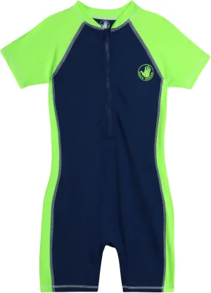 Body Glove Boys and Girls Short Sleeve One Piece Rash Guard Swimsuit Water Sport UPF 50  Sun Protection Bathing Suits (2T-12)