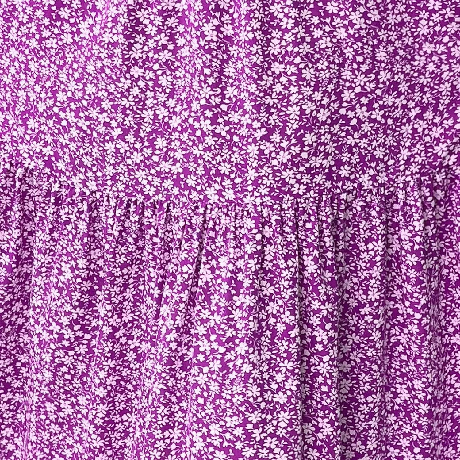 Bohemian Skirts for Women Trendy Country Floral Festival Smocked Beach Flutter Travel Elastic Waist Peasant Swing Skirts