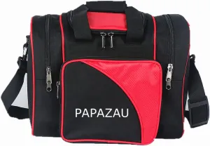 Bowling Bag for Single Ball - Single Ball Tote Bag with Padded Ball Holder - Fits a Single Pair of Bowling Shoes Up to Mens Size 14