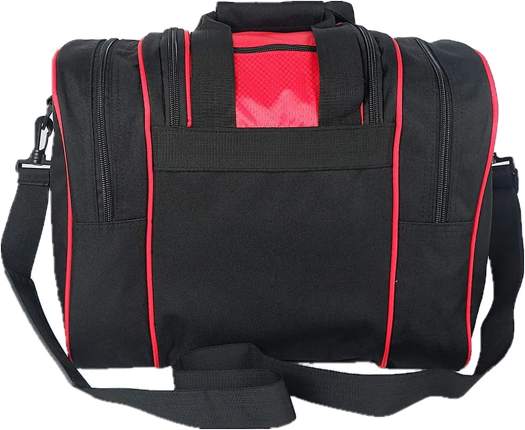 Bowling Bag for Single Ball - Single Ball Tote Bag with Padded Ball Holder - Fits a Single Pair of Bowling Shoes Up to Mens Size 14