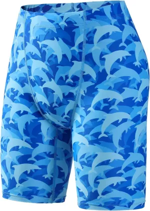 Boys Swim Jammers Boys Jammers for Swimming Youth Compression Swim Shorts Kids Athletic Swim Jammer Swimsuit