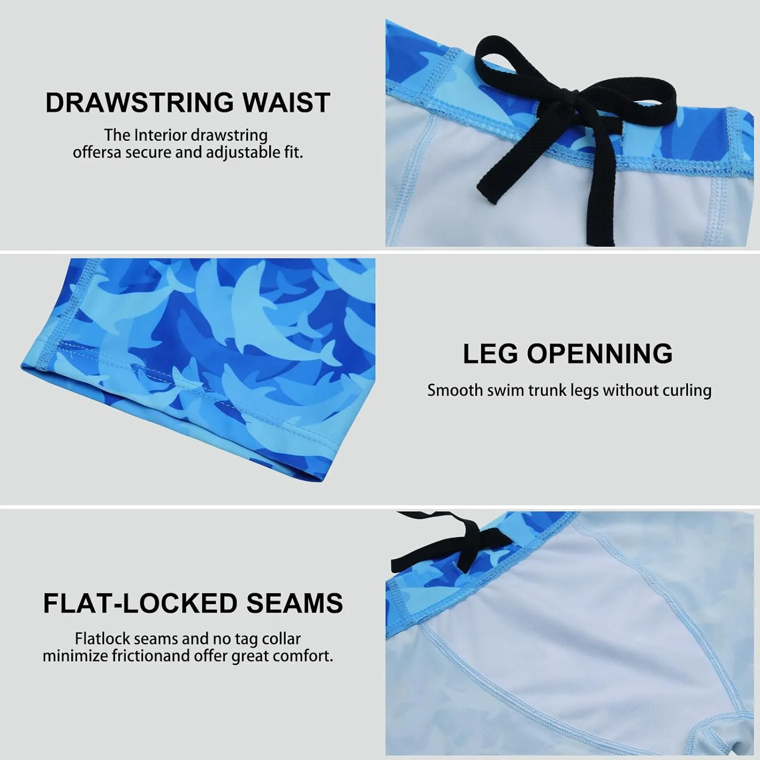 Boys Swim Jammers Boys Jammers for Swimming Youth Compression Swim Shorts Kids Athletic Swim Jammer Swimsuit