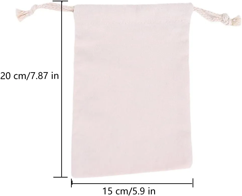 Breathable Dust-proof Drawstring Storage Pouch String Bag for Handbags Purses Shoes Eco Bag (5 PCS, 5.9*7.87 in)