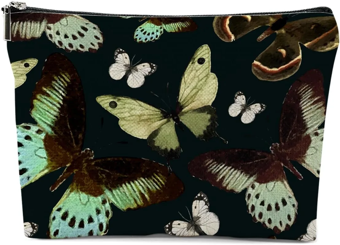 Butterfly Makeup Bag, Butterfly Gifts Cosmetic Bag Butterflies Travel Pouch, Butterfly Stuff for Women Girls Daughter Sisters Coworker Friends Wife Friendship Graduation Birthday Gifts