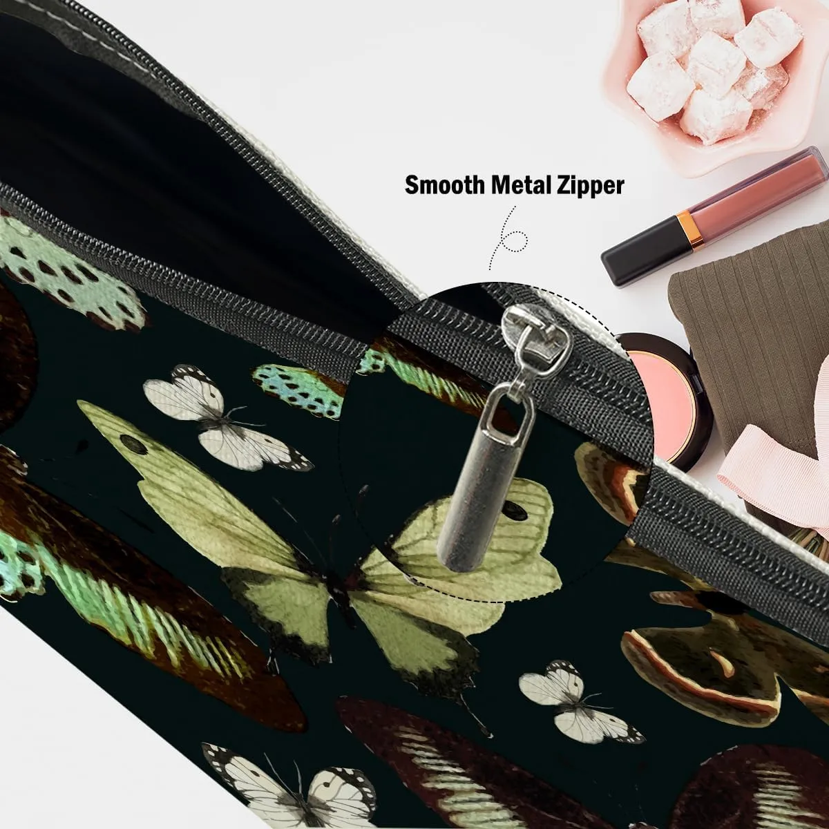 Butterfly Makeup Bag, Butterfly Gifts Cosmetic Bag Butterflies Travel Pouch, Butterfly Stuff for Women Girls Daughter Sisters Coworker Friends Wife Friendship Graduation Birthday Gifts