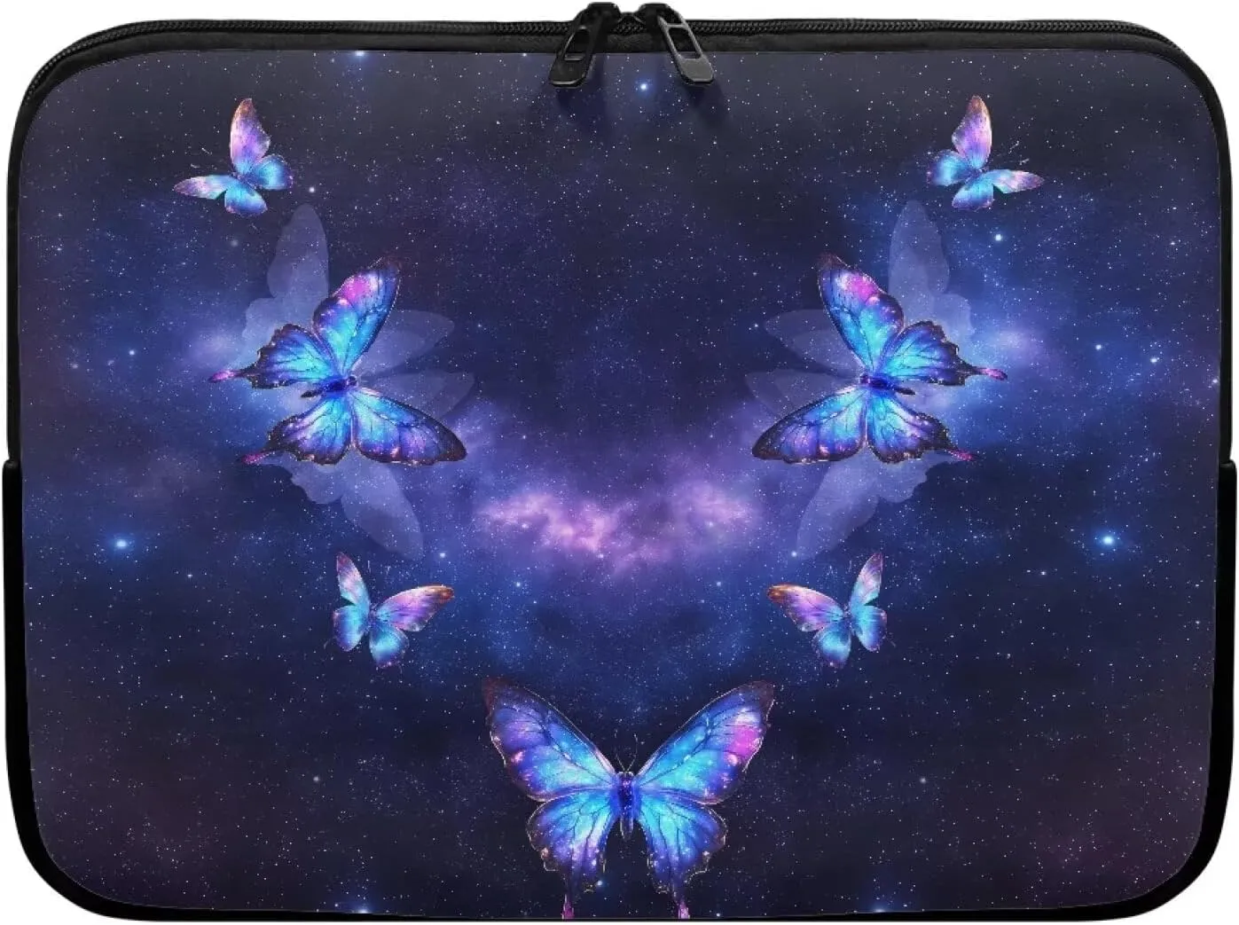 Butterfly Print Laptop Bags Accessories Sleeve Computer Carrying Case Messenger Briefcase for Women Men, Purple