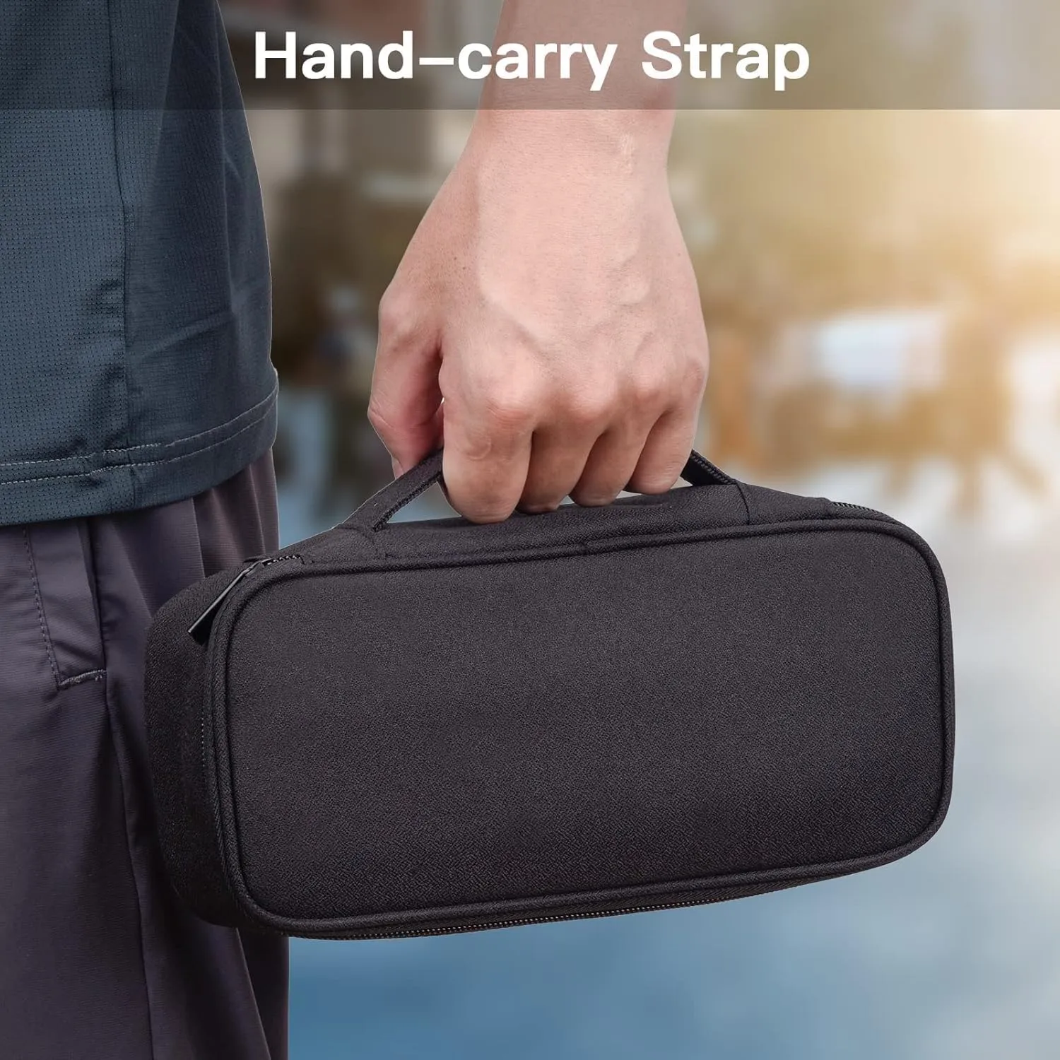 Cable Organizer Bag, Electronic Organizer Travel Case for Charger & Cords, Travel Accessories, Portable Power Bank (Black)