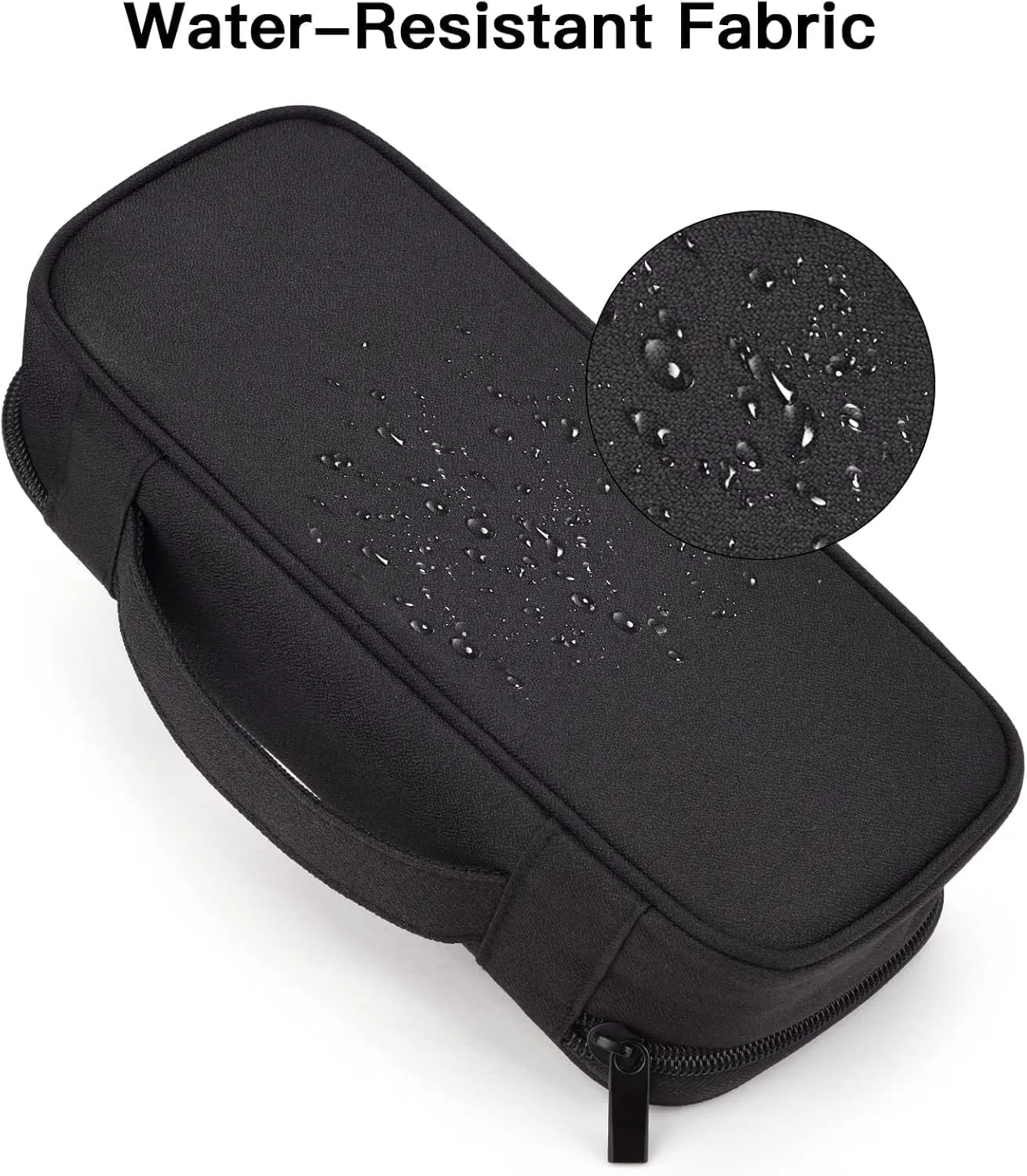 Cable Organizer Bag, Electronic Organizer Travel Case for Charger & Cords, Travel Accessories, Portable Power Bank (Black)