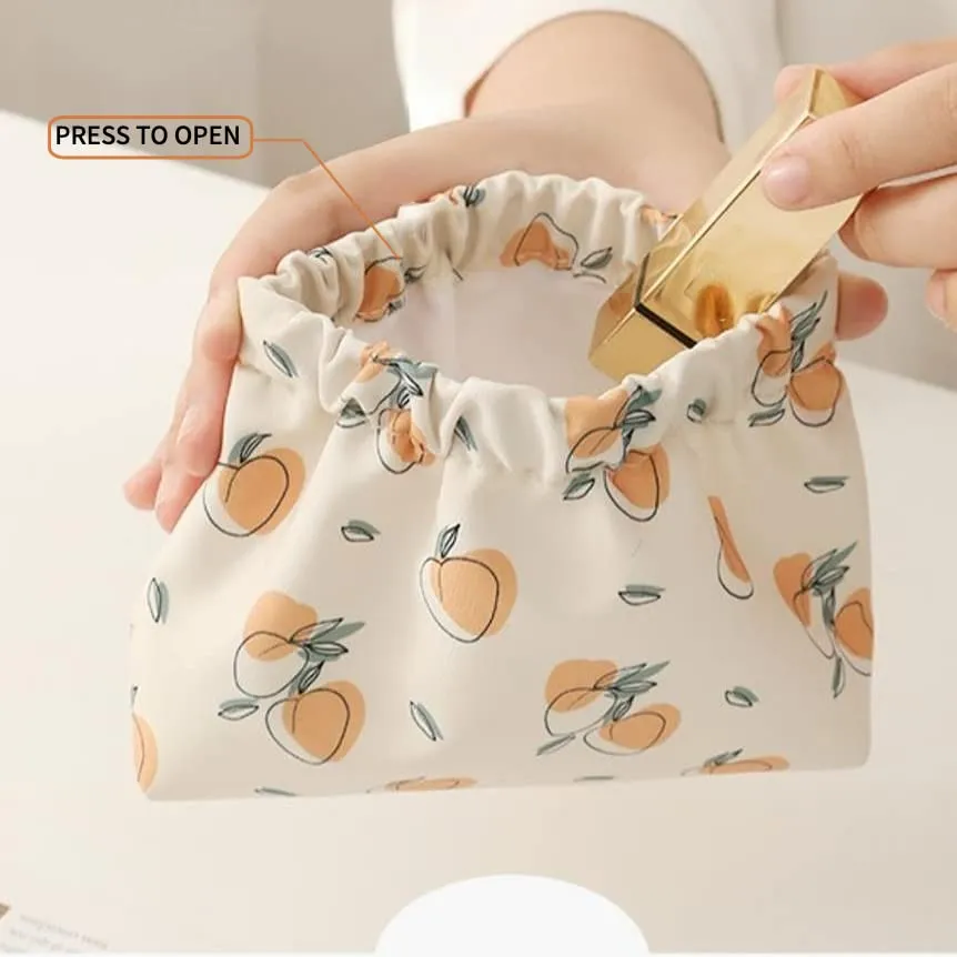 Canvas Makeup Bags Cosmetic Bag for Women Travel Toiletry Bag Accessories Organizer (Beige Blue Purple)