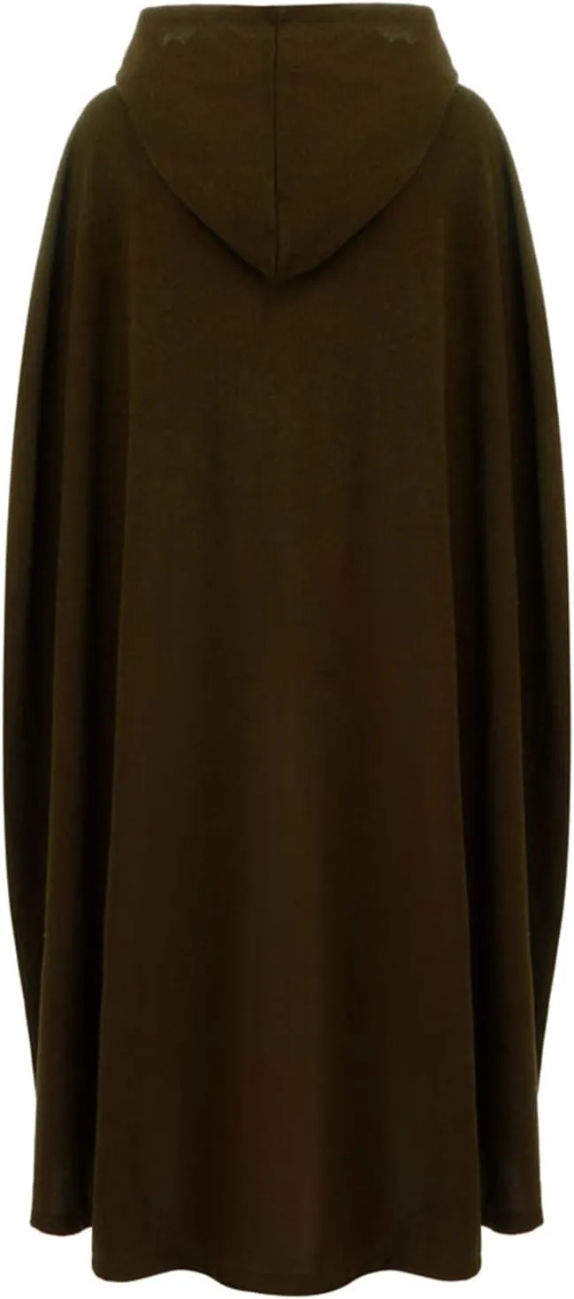 Cape for Women Hooded Cloak Open Front Long Cardigan Jacket Christmas Halloween Cosplay Party Costumes Outerwear