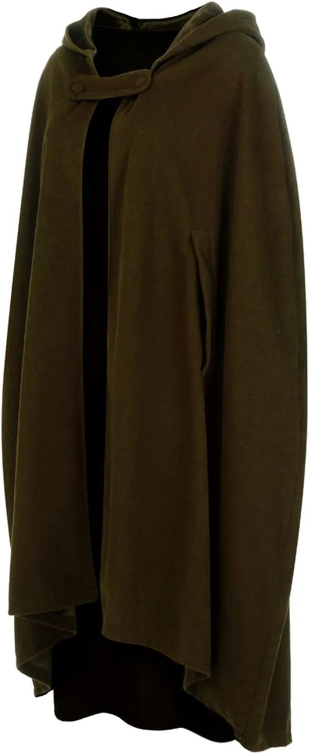 Cape for Women Hooded Cloak Open Front Long Cardigan Jacket Christmas Halloween Cosplay Party Costumes Outerwear