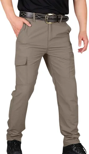 Cargo Pants for Men, Tactic Pants for Men Work Hiking Water Resistant Ripstop Flex Lightweight Outdoor Trousers