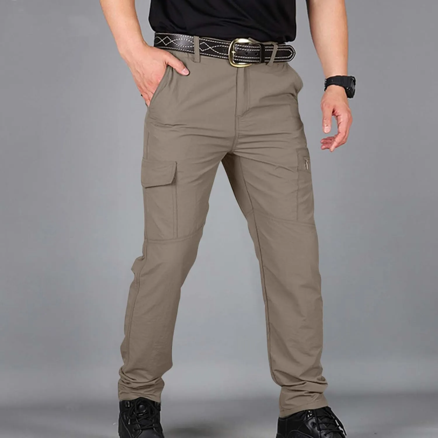 Cargo Pants for Men, Tactic Pants for Men Work Hiking Water Resistant Ripstop Flex Lightweight Outdoor Trousers
