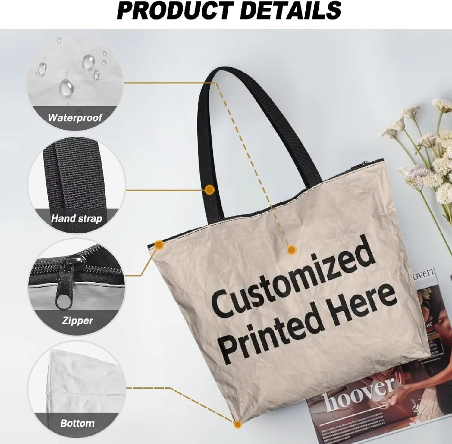 Cartoon Animal Puppy Cat Paper Tote Bags, Halloween Skull Gothic Spider Web Handbag, Aesthetic Art Commute Bag
