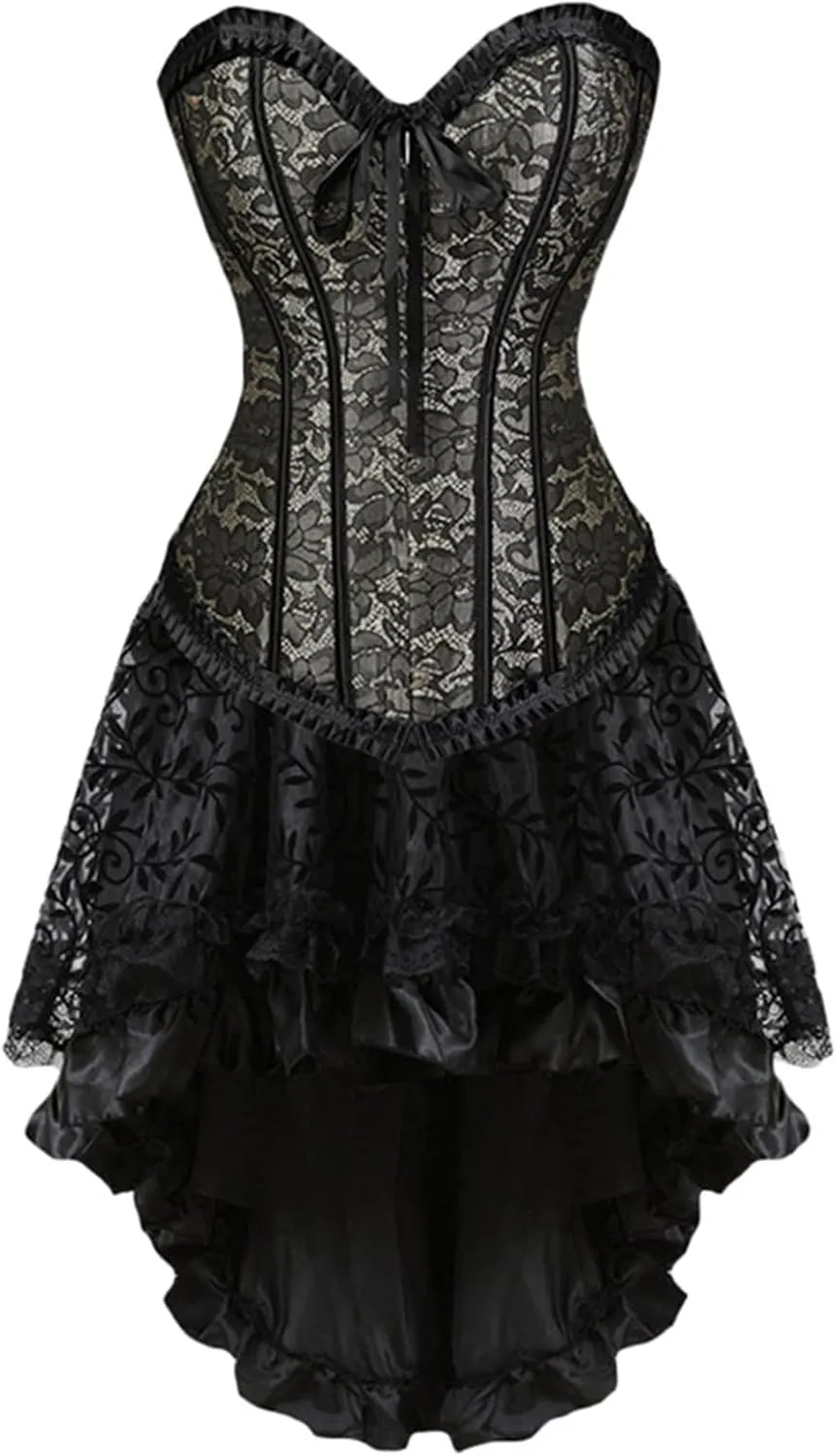 Casual Skirts for Women High Waisted Velvet Trim Elastic Waist A-Line Midi Skirt with Zipper Detail and Irregular Hem