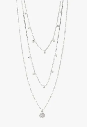 CHAYENNE RECYCLED SILVER PLATED CRYSTAL NECKLACE