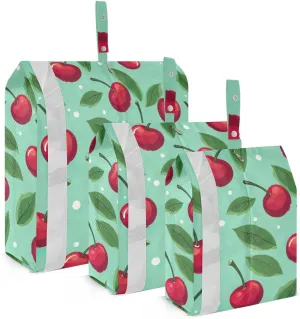 Cherries Packing Cubes for Travel 3 Set Large Packing Cubes Luggage Accessories for Vacation Clothes